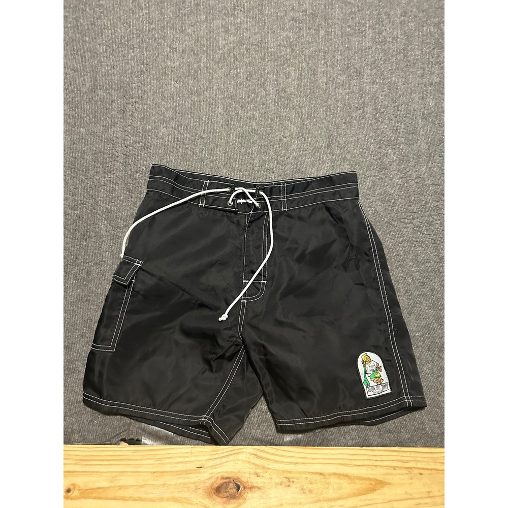 Kanvas by katin boardshorts black mens size 28 nylon beach drawstring